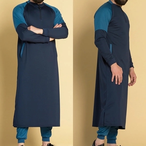 New Arrival Men's Jubba Thobe Islamic Clothing Winter Muslim Middle East Arab Abaya Dubai Long Robes Traditional <strong>Kaftan</strong> <strong>Top</strong> - Product Image 4