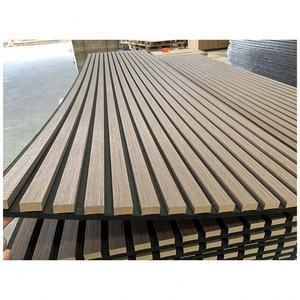 Panneaux muraux acoustiques en bois Akupanel, insonorisés, finition en placage de bois à lattes, écologiques, NRC 1.0, design graphique pour hôtels - Product Image 6