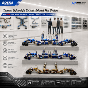 Tuyau d'échappement à valve personnalisé BOSKA de 3 pouces pour Chevrolet Corvette C8 Stingray Z51 E-Ray 6.2L LT2 2019-2025 OEM Valve - Product Image 1