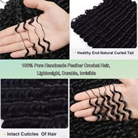 Extensiones de Cabello Humano Rizado Birmano para Crochet, 60g, Sin Nudos, Pre-Separadas, Ligeras, Reutilizables, Cabello Remy