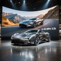 Pantalla LED de Alquiler Jode P3.91, Gabinete Curvo Flexible para Exhibición de Autos, Presentaciones, Eventos, Panel de Fondo, Pantallas de Video
