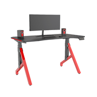 Bureau de jeu électrique réglable en hauteur sur mesure avec éclairage RGB, ergonomique, motorisé, pour bureau à domicile, table d'ordinateur relevable en carbone
