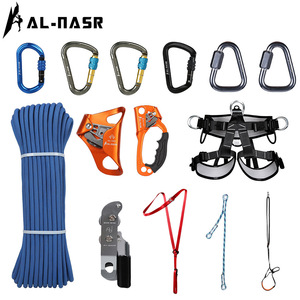 Alnas Climbing Set Ascent Descent Rope Harness Carabiners Safety Equipment For Rock Climbing Mountaineering Rappelling - Product Image 4