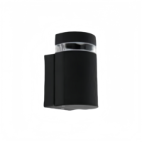 Lampe murale extérieure cylindrique de style européen moderne, douille GU10/E27, diffuseur en polycarbonate étanche, alliage d'aluminium