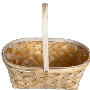YULIN JIAFU 100% handmade weaving wooden chip baskets