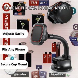 Support de téléphone portable universel pour voiture et bureau, pliable, réglable en hauteur, magnétique, en ABS + silicone, compatible avec iPad - Product Image 3