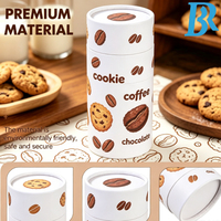 Cajas de cartón con logotipo personalizado, tubos de papel para pasteles, cajas de regalo con tapa para chocolate, galletas, café y té.