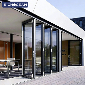RICHOCEAN Puertas Plegables de Patio de Aluminio Ultra Delgadas Personalizadas, Puerta Plegable Doble con Doble Acristalamiento Low-E - Product Image 6