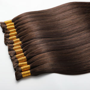 המפעל הסיטונאי כפול צבוע ישר שיער רוסי cuticle בתפזורת 100% שיער אנושי עבור צמות - Product Image 4