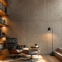 Revêtement intérieur en béton nu prêt à l'emploi, ignifuge, sans joint, décoratif, béton apparent pour une rénovation rapide des bureaux
