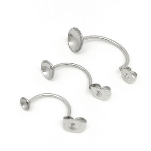 Stainless Steel U Shaped Ear <b>Wires</b> For Earring Making 316 Gold <b>Silver</b> Color Jewelry Findings Components DIY Accessories - Product Image 5