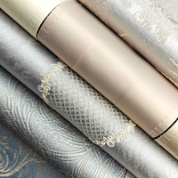 Tissu de rideau en soie de mûrier Jacquard européen de luxe Designs prêts à l'emploi brodés de style arabe vintage pour le rembourrage