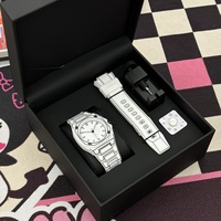 Montres pour hommes personnalisées à grand cadran, ultra-fines, décontractées, en plastique, montres à quartz, coffret cadeau de luxe