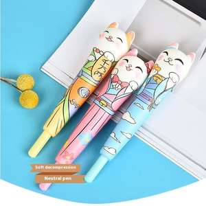 Soododo <span class=keywords><strong>Net</strong></span>赤かわいい中立猫フォーチュンストレス解消ペン超かわいいボールペン学生用ソフトメーカー製品 - Product Image 3