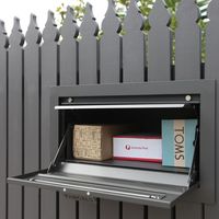 Boîte aux lettres extérieure intelligente personnalisée, étanche, avec revêtement en poudre, à fixation murale, pour colis, lettres, courrier, grande boîte de dépôt avec porte arrière