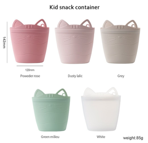 Sac <span class=keywords><strong>de</strong></span> rangement alimentaire réutilisable <span class=keywords><strong>de</strong></span> 13oz avec boutons <span class=keywords><strong>de</strong></span> verrouillage, pochette à collation en silicone Baby on the Go, passe au lave-vaisselle - Product Image 6