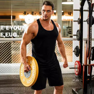 Débardeur de sport Mdbuddy pour homme, noir, en polyester fin, pour la gym, l'entraînement, vêtements de sport, été 2026 - Product Image 1