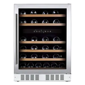 Odm OEM 145L Dual Zone Wine Cooler 46 chai tủ lạnh điện với cửa kính Nhà Bếp Máy nén tủ lạnh cho rượu vang