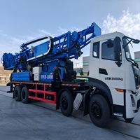 Foreuse de puits d'eau montée sur camion de 1000 m, moteur diesel 264 kW, pompe à boue 2800 L/min, machine de forage géothermique