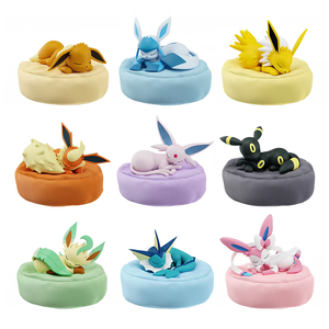 100% authentique, anime japonais, 9 pièces/boîte, Pokemoned Sleeping Eevee Blind Box, figurines <span class=keywords><strong>d</strong></span>'action en PVC adorables, mini jouets <span class=keywords><strong>d</strong></span>écoratifs, ornements - Product Image 1