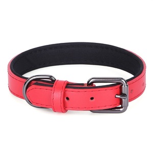 Premium Luxury Genuine Leather <b>Dog</b> <b>Collar</b> Soft Padded Fleece Lining Adjustable Heavy-Duty for <b>Small</b>/Medium Breeds - Product Image 6