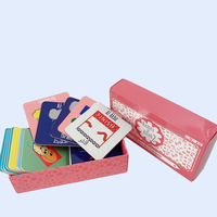 Tarjetas de Felicitación Impresas Personalizadas en Inglés/Árabe con Impresión Digital y Caja Plegable - Juego de Cartas Educativo para Niños