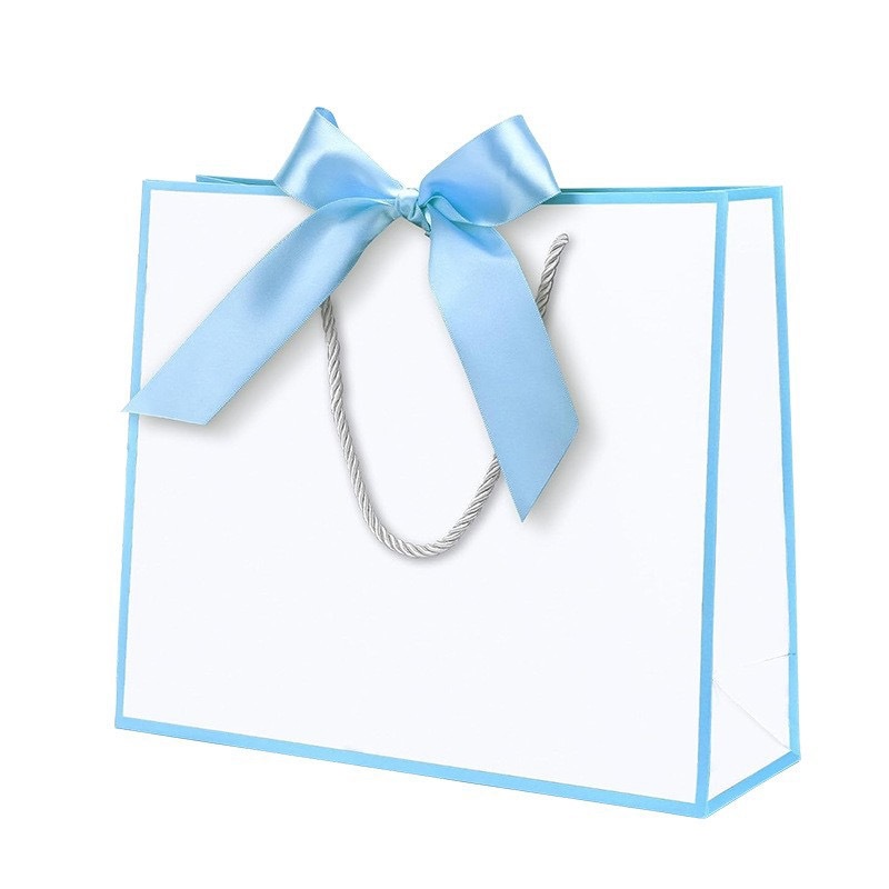 Blanc avec côté bleu