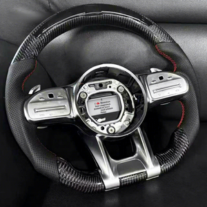 Volante LED de Fibra de Carbono Personalizado para <span class=keywords><strong>Mercedes</strong></span> Benz Clase B C E S G W213W204E200E300E320E350E43E63E53E500 S300 - Product Image 1
