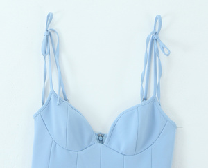 TAOP&ZA Abito Mini Estivo da <span class=keywords><strong>Donna</strong></span> Elegante e <span class=keywords><strong>Sexy</strong></span> con Fiocco e Scollo a V, Stile Europeo e Americano, Nuova Collezione Moda 3152210 - Product Image 4