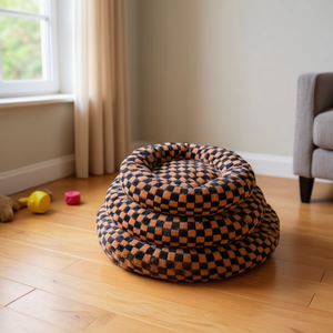 ชุดรังกลมตุ๊กตากระต่ายสีน้ำตาลสามชิ้นสำหรับสัตว์เลี้ยงสำหรับเตียงสัตว์เลี้ยง - Product Image 3