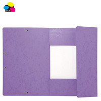 Carpeta Elástica Promocional Económica Personalizada Tamaño A4, Cartón Reciclado de 400g, 3 Solapas, Paquete de 10 Unidades, Gestión de Documentos, Marca Lehui