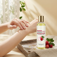 Huile corporelle naturelle à l'arbutine en gros, huile végétale pure pressée à froid, huile de massage nourrissante pour les soins de la peau