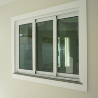 Clearview Aluminium Horizontales Dreifach-Schiebefenster aus Glas für den Außenbereich von Häusern