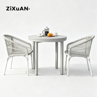 Table et chaises de restaurant d'extérieur, mobilier en rotin pour balcon et jardin, chaise de plage Sigma en aluminium imperméable pour hôtel et patio