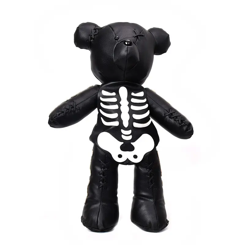 62Cm Big Size Gothic Punk Rock Cool Skeleton Teddy Bear Backpack Goth Bag For Adult