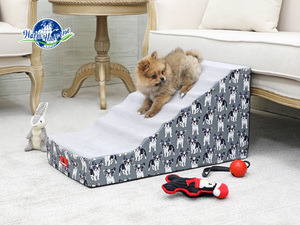 Modernes Quadratisches Luxus-Hundebett Orthopädischer Memory-Schaum Haustiertreppe Atmungsaktiv Wendbar Abnehmbarer Bezug Rutschfest Warm - Product Image 4