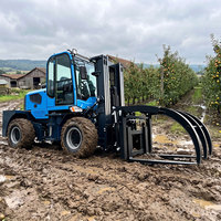 Chariot élévateur tout-terrain 4x4 Yunnei avec positionnement de fourches pour grumes, EPA CE Euro 5, 7m, ISO, machine fiable pour travaux robustes