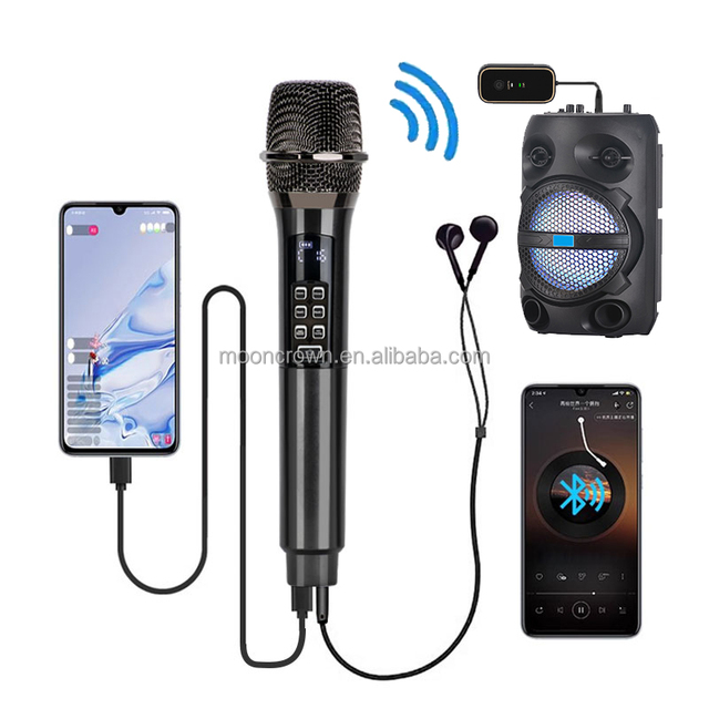 3-in-1 Sound Card Wireless Microphone Set with Blue-tooth Mixer Handheld Microfone for Live Stream Podcast Karaoke Recording