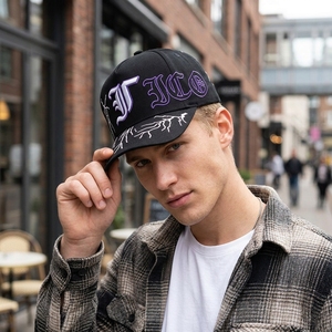 High Quality Customized 5 Panel Baseball <strong>Cap</strong> 3d Embossed Logo Gorras <strong>Flat</strong> Brim Hip Hop Style Baseball <strong>Cap</strong> for <strong>Men</strong> - Product Image 2