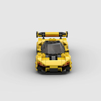 Compatible avec les briques de marque, voiture de course de luxe MOC, jouet de construction éducatif en plastique ABS à assembler soi-même, cadeau d'entreprise