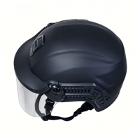 Casque de sécurité intégral haute résistance aux impacts avec visière transparente en plastique PP, marque TG, personnalisé pour la police du Jiangsu