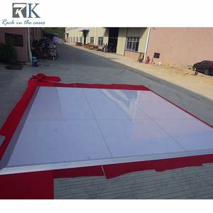 Pista de baile blanca brillante para bodas, pista de baile a cuadros negros para fiestas y decoraciones de eventos - Product Image 1