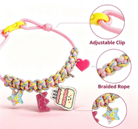 Collier pour chien en paracorde tressé fait main, réglable, avec breloques gâteau d'anniversaire, pour petit chiot
