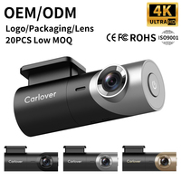 Caméra de tableau de bord Carlover 2 canaux 4K+1080P avant et arrière, caméra de tableau de bord 4K, moniteur de voiture 4K, WIFI, DVR de voiture, vision nocturne, dashcam voiture