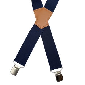 Heavy Duty X-Back Work Tirantes para hombres con parche de cuero y clips fuertes - Product Image 3