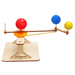 OKYN-G5572 Terre Soleil Lune Trois Boule Instrument École Pour Enfants Science DIY Expérience Modèle Planétaire - Product Image 2