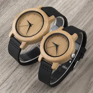 Vrouwen Houten Horloge Japanse Beweging Bamboe Relojes Gepersonaliseerde Houten Horloges Custom Logo Lage Moq 1Pc Quartz Horloge Voor Mannen