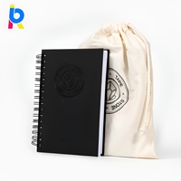 Cuaderno espiral de doble alambre ecológico personalizado de primera calidad para reuniones de negocios, fabricante de estampado en relieve, venta al por mayor