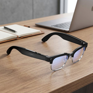 Lentes Inteligentes con Micrófono, Control por Voz, Función de Llamadas Telefónicas, Marco de Plástico y Titanio, Unisex - Product Image 1