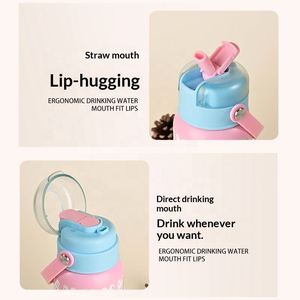 Botella de Agua Infantil con Dibujos Animados, Botella Térmica de Acero Inoxidable de Doble Pared, Aislada al Vacío para Niños Pequeños - Product Image 4